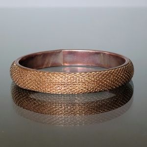 Copper Tone Mesh Bangle Bracelet
